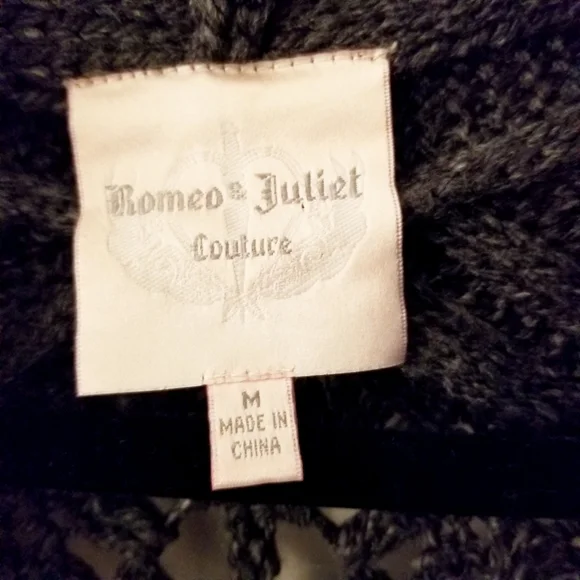 Romeo & Juliet couture grey open sweater - Picture 3 of 4